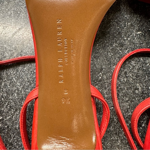 Ralph Lauren Collection Leather Horsebit And Buckle Detail Ankle Strap Sandal - Picture 8 of 11